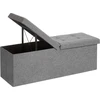 SONGMICS sulankstoma daiktadėžė-suoliukas 120 l, 110 x 38 x 38 cm, LSF71G