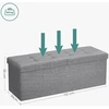 SONGMICS sulankstoma daiktadėžė-suoliukas 120 l, 110 x 38 x 38 cm, LSF71G