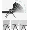 SONGMICS sulankstomas lauko gultas su 6 cm čiužiniu, aliuminio rėmu, 150 kg, juodas GCB24BK