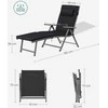 SONGMICS sulankstomas lauko gultas su 6 cm čiužiniu, aliuminio rėmu, 150 kg, juodas GCB24BK