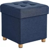SONGMICS sulankstomas pufas su daiktadėže 38 x 38 x 40 cm, 37 l, LSF14IN