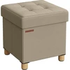 SONGMICS sulankstomas pufas su daiktadėže, 300 kg, 38 x 38 x 40 cm LSF014K11