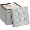 SONGMICS sulankstomas pufas su daiktadėže 43 l, 38 x 38 x 38 cm, LSF522GN01