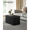 SONGMICS sulankstomas pufas su daiktadėže, 89 l, 76 x 38 x 38 cm, iki 300 kg, LSF047B01