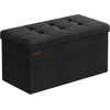 SONGMICS sulankstomas pufas su daiktadėže, 89 l, 76 x 38 x 38 cm, iki 300 kg, LSF047B01