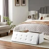SONGMICS sulankstomas suoliukas su daiktadėže 120 l, 110 x 38 x 38 cm, LSF75WT