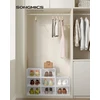 SONGMICS sulankstomos batų dėžės su durelėmis, 8 vnt., 33.3 x 23 x 14 cm, LSP08SWT