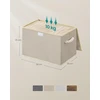 SONGMICS sulankstomos laikymo dėžės su dangčiu, 3 vnt., 23 l, RFB013LZ01