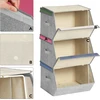 SONGMICS sulankstomos žaislų dėžės su magnetiniais dangčiais, 3 vnt., RFB760P01
