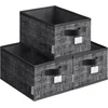 SONGMICS sulankstomų daiktų laikymo dėžių rinkinys, 3 vnt., 30 x 20 x 15 cm, 9 l
