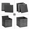 SONGMICS sulankstomų daiktų laikymo dėžių rinkinys, 6 vnt., 30 x 30 x 30 cm, RFB006B01