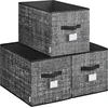 SONGMICS sulankstomų daiktų laikymo dėžių rinkinys, 3 vnt., 45 l, 50 x 30 x 30 cm