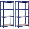 SONGMICS sunkiasvoris metalinis stelažas, 4 reguliuojamos lentynos, 160 x 80 x 40 cm, GLR88Q