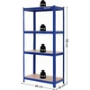 SONGMICS sunkiasvoris metalinis stelažas, 4 reguliuojamos lentynos, 160 x 80 x 40 cm, GLR88Q