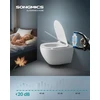 SONGMICS trumpa D formos klozeto sėdynė su lėto nusileidimo mechanizmu, 43,1 x 36 cm, BTL104WZ01