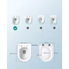 SONGMICS tualeto sėdynė D formos su lėto nusileidimo mechanizmu, balta BTL003WZ01