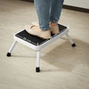 SONGMICS viena pakopa sulankstomas plieno laiptelis, neslystantis, apkrova iki 150 kg, GSL01WT