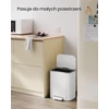 SONGMICS virtuvinė šiukšliadėžė su pedalu, 20 l, plieninė, balta