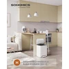 SONGMICS virtuvinė šiukšliadėžė su pedalu, 20 l, plieninė, balta