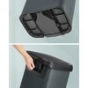 SONGMICS virtuvinė šiukšliadėžė su pedalu, 50 l, su dangčiu ir anglies filtru