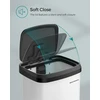 SONGMICS virtuvinė šiukšliadėžė su pedalu, 50 l, balta ir juoda