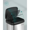 SONGMICS virtuvinė šiukšliadėžė su pedalu ir anglies filtru, 50 l, B0C39TX4HD