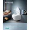 Songmics O formos tualeto sėdynė su automatiniu nuleidimu ir lengvu nuėmimu, balta