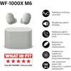 Sony belaidės ausinės su aktyvia triukšmo slopinimo funkcija, Bluetooth, Hi-Res Audio, WF-1000XM6