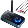 SOOMFON Bluetooth garso siųstuvas-imtuvas 3 viename, Bluetooth 5.0, LCD ekranas, BT17