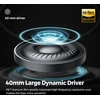 SoundPEATS belaidės ant ausų dedamos Bluetooth 5.3 ausinės su ANC, 40 mm garsiakalbiais Space