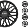 Sparco automobilio ratų gaubtai Rome 16 colių, juodi, 4 vnt. SPC1696BK