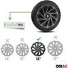Sparco automobilio ratų gaubtai Varese 16 colių auksinės ir juodos spalvos SPC1680GDBK