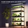 Spider Farmer reguliuojamas 6 lygių metalinis augalų stovas su 10 LED lempų, 220 W, naudoti patalpose