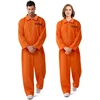 Spooktacular Creations vyriškas kalinio kombinezonas su užtrauktuku, oranžinis, XL, 21176-XL