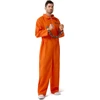 Spooktacular Creations vyriškas kalinio kombinezonas su užtrauktuku, oranžinis, XL, 21176-XL