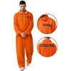 Spooktacular Creations vyriškas kalinio kombinezonas su užtrauktuku, oranžinis, XL, 21176-XL
