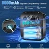 Spopal nešiojamas dušas stovyklavimui su 8000 mAh baterija, LED ekranu ir 2 m žarna, DEBCS3