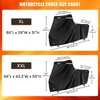 SRIMMIT motociklo uždangalas 420D, atsparus vandeniui ir UV, 2,44 x 1,1 x 1,4 m, HLCZ-2XL