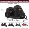 SRIMMIT triračio motociklo uždangalas, vandeniui atspari Oxford 420D danga, 2,74 m, juodas, SLCZ-002-Trike