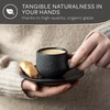 Steinzeit espresso puodelių ir lėkštelių rinkinys, keramika, 6 x 80 ml, rankų darbo, juoda
