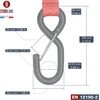 Sturdlink automatiniai įtempimo diržai su S kabliais, 5 m x 25 mm, 350 kg, rinkinys 4 vnt.