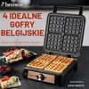 Sumuštinių keptuvas Bestron belgiškų vaflių keptuvė 1600 W, 4 vafliams, reguliuojamas termostatas ASW1600CO