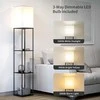 SUNMORY pastatoma LED grindų lempa, 60 W, E27, 3 spalvų temperatūros, juoda, 160 cm