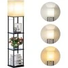 SUNMORY pastatoma LED grindų lempa, 60 W, E27, 3 spalvų temperatūros, juoda, 160 cm