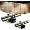 Surplex saulės energija maitinamos LED lauko šviestuvai su judesio jutikliu, IP65, 36 LED, juodi, 2 vnt., MNHUWAIDENG2