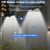 Surplex saulės energija maitinamos LED lauko šviestuvai su judesio jutikliu, IP65, 36 LED, juodi, 2 vnt., MNHUWAIDENG2