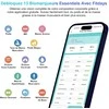 Svarstyklės Healthkeep išmani kūno analizės svarstyklė LED, 13 matavimo tipų, baltos spalvos, FG263LB