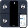 Svarstyklės Vitafit skaitmeninė vonios svarstyklė LED ekranu, 182 kg, išmanioji programa, juoda, VT701