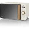 Swan mikrobangų krosnelė 20 l, 6 galios lygiai, 800 W, timeris, matinis baltas, SM22036WHTNEU