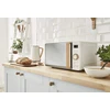 Swan mikrobangų krosnelė 20 l, 6 galios lygiai, 800 W, timeris, matinis baltas, SM22036WHTNEU